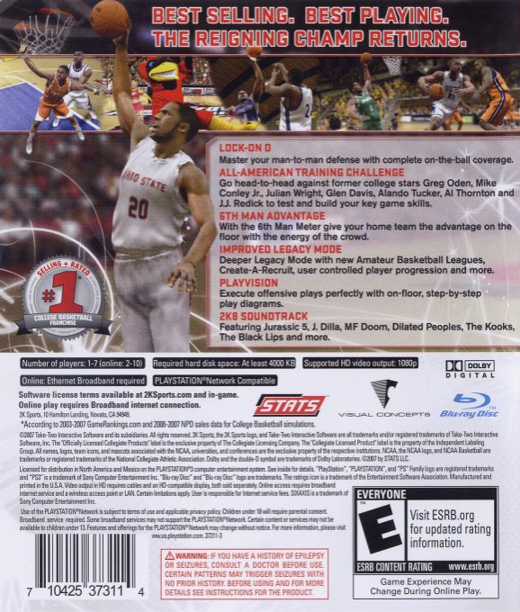 College Hoops 2k7 - Dos