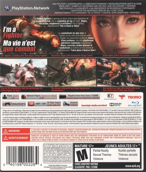 Dead or Alive 5 : Last Round dos