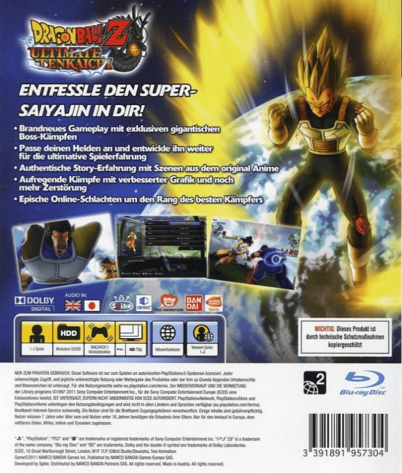 Dragon Ball Z : Ultimate Tenkaichi dos