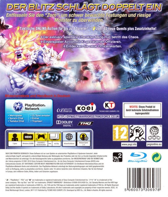Dynasty Warriors : Strikeforce dos