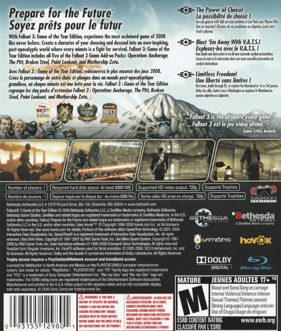 Fallout 3 Game of the Year Edition - Dos