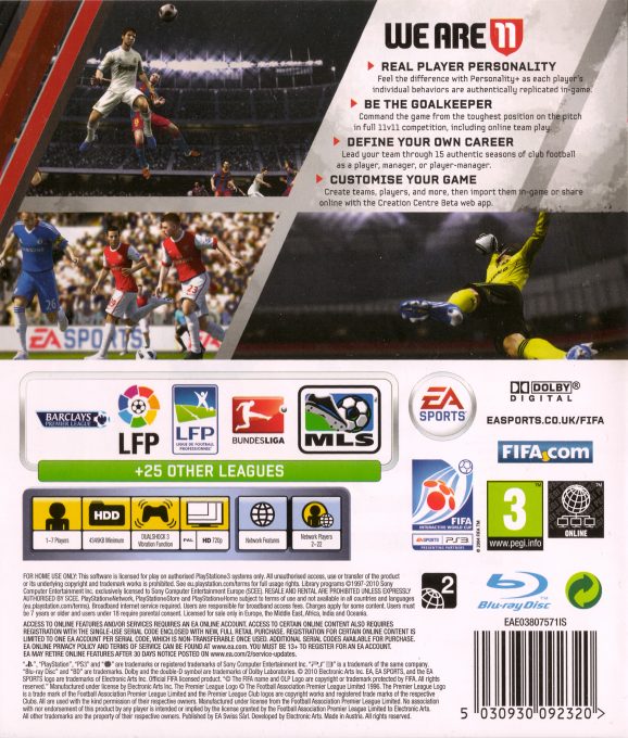 Fifa 11 - Dos