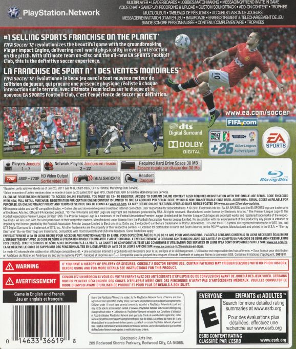 Fifa 12 - Dos