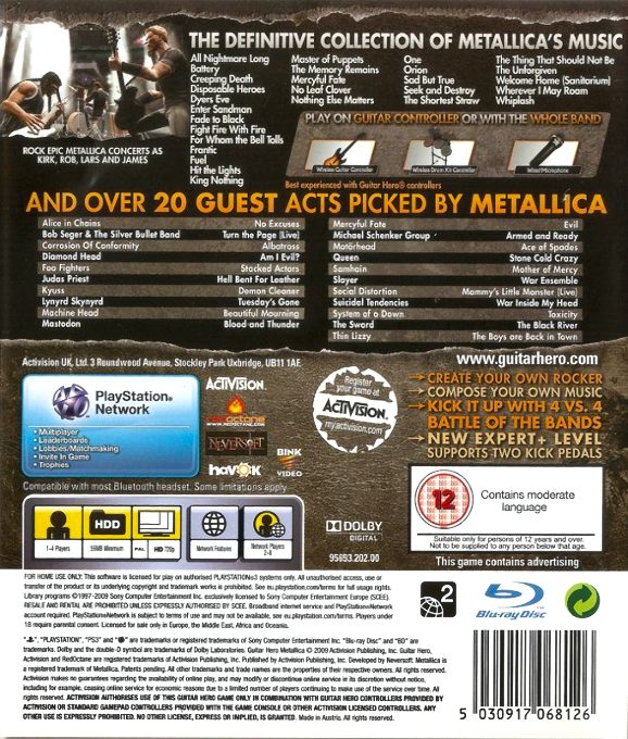 Guitar Hero : Metallica dos
