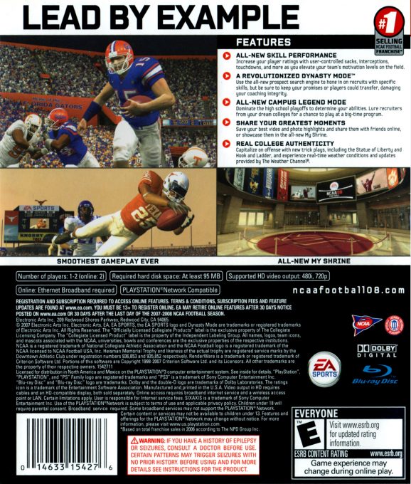 Ncaa Football 08 dos