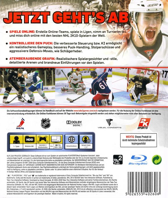 Nhl 2k10 dos