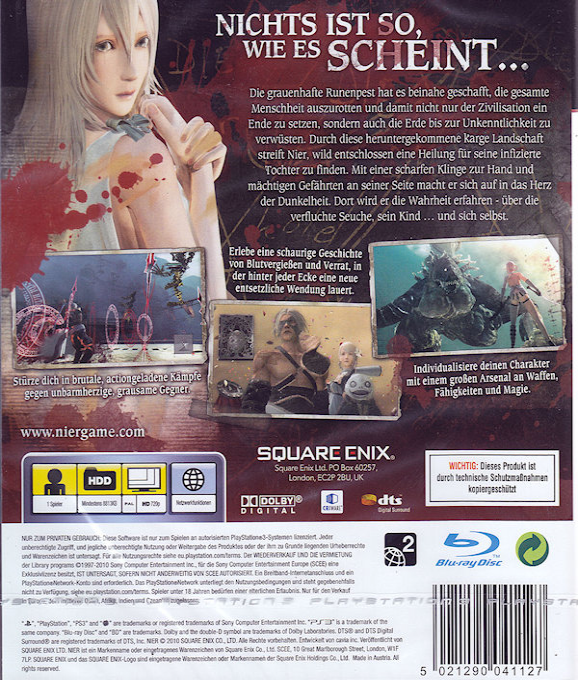 Nier : Le Monde Des Vaisseaux Vacants - Dos