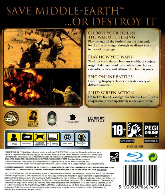 The Lord of the Rings : Conquest - Dos
