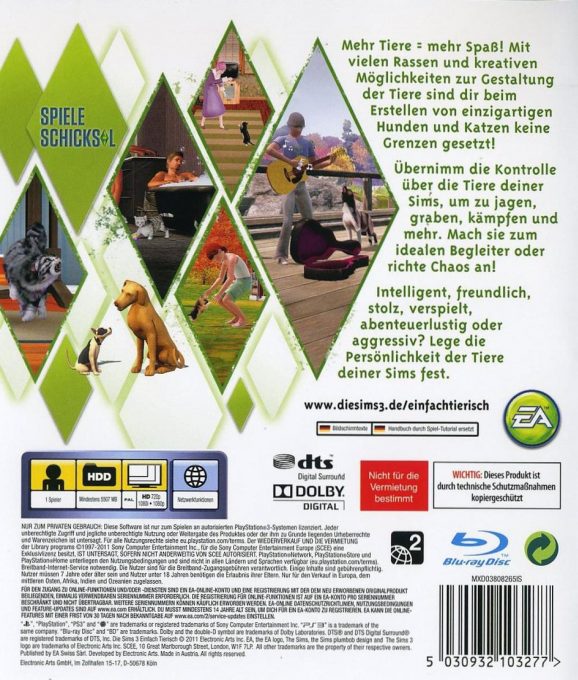 The Sims 3: Pets dos
