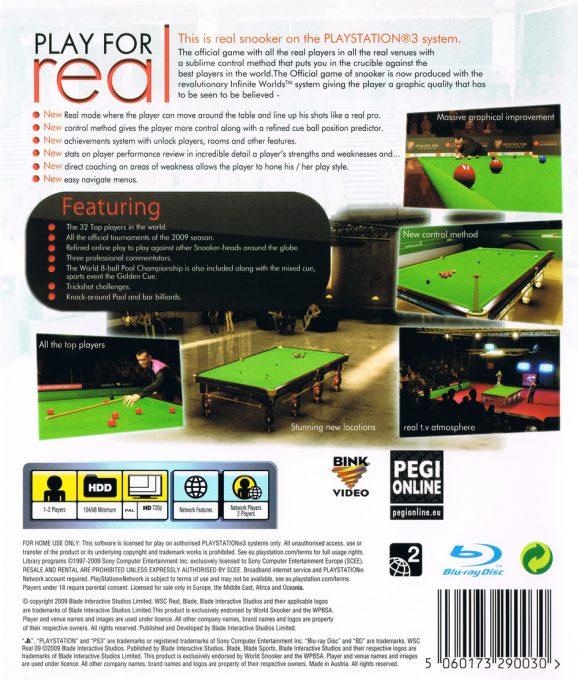 WSC Real 09 - World Snooker Championship dos