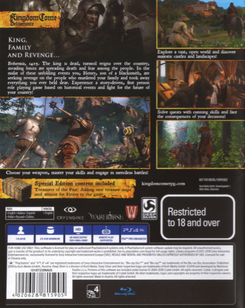 Kingdom Come - Deliverance - Special Edition - Dos