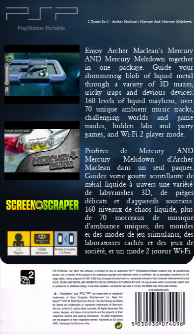 2 Games in 1! : Archer Maclean's Mercury & Mercury Meltdown dos