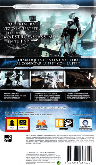 Assassin's Creed : Bloodlines - Dos