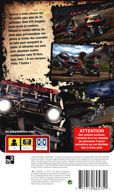 ATV Offroad Fury Pro dos