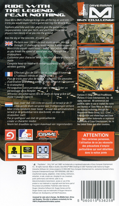 Dave Mirra BMX Challenge - Dos