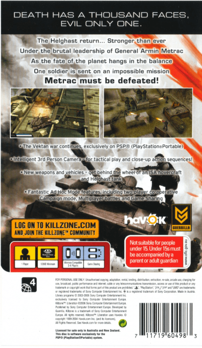 Killzone : Liberation - Dos