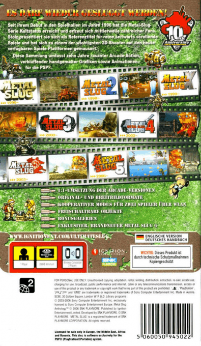 Metal Slug Anthology - Dos