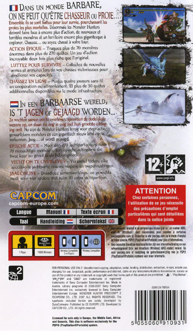 Monster Hunter Freedom - Dos