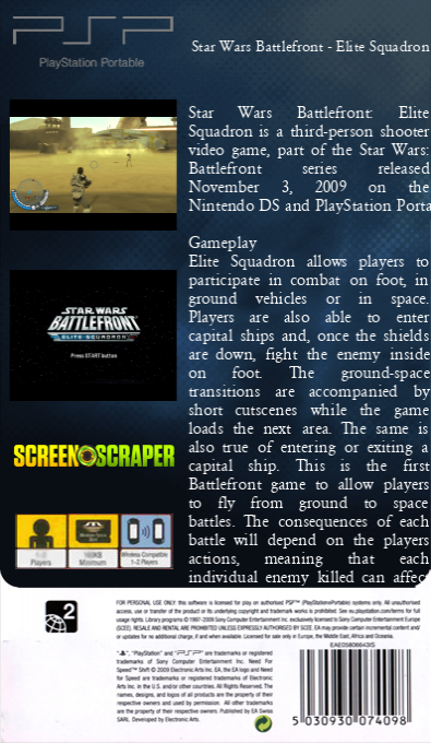 Star Wars Battlefront : Elite Squadron - Dos