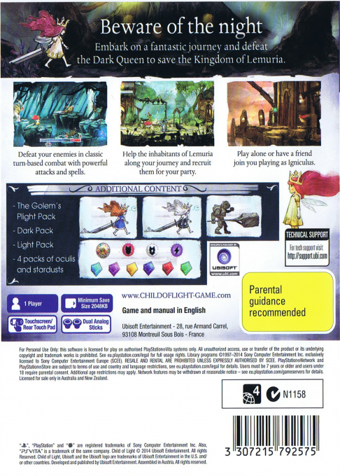 Child Of Light - Dos