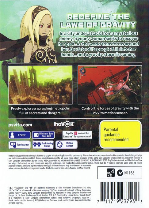 Gravity Rush dos