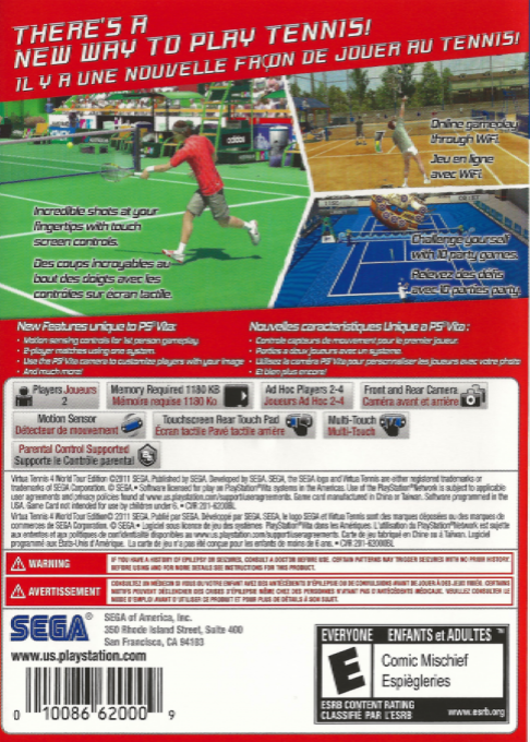 Virtua Tennis 4 - World Tour Edition - Dos
