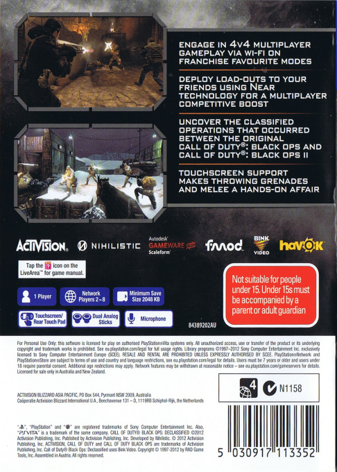 Call Of Duty - Black Ops Declassified - Dos