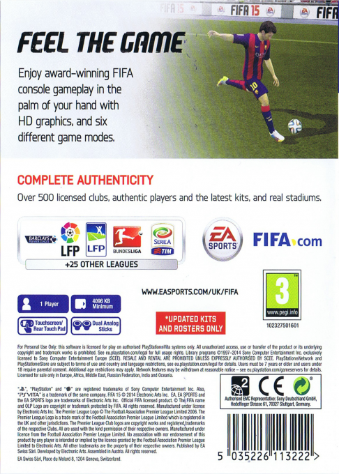 Fifa 15 - Dos
