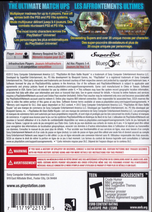 PlayStation All-Stars Battle Royale dos