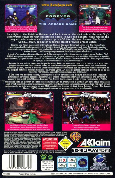 Batman Forever : The Arcade Game - Dos