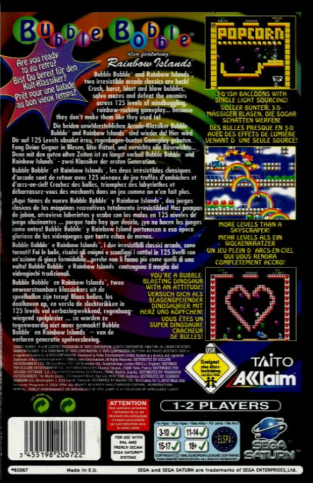 Bubble Bobble also featuring Rainbow Islands - Dos