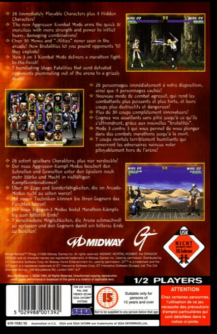 Mortal Kombat Trilogy - Dos