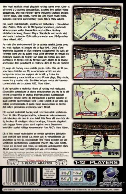 NHL All-Star Hockey - Dos