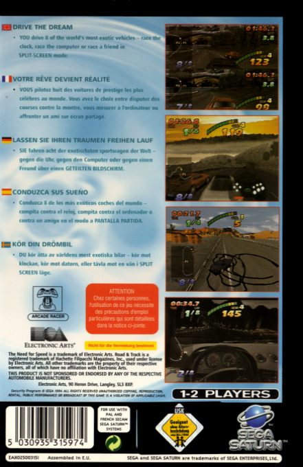 Road & Track Presents : The Need for Speed - Dos