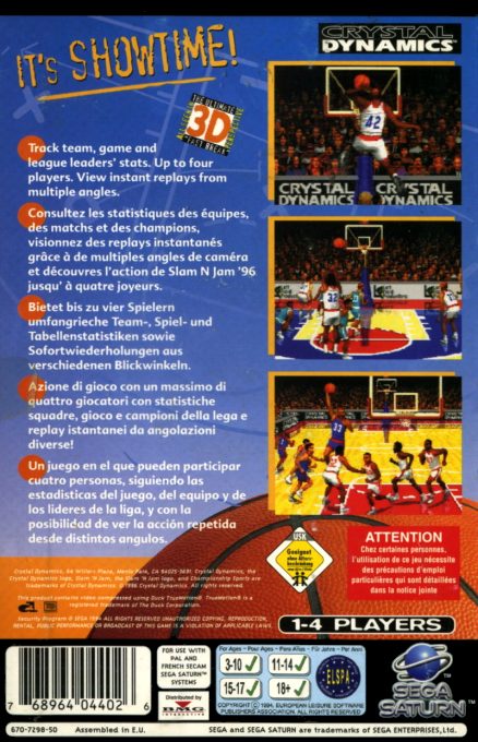 Slam 'n Jam '96 featuring Magic & Kareem : Signature Edition - Dos