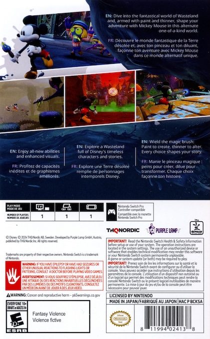 Disney Epic Mickey: Rebrushed dos