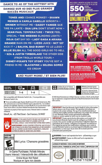 Just Dance 2021 - Dos