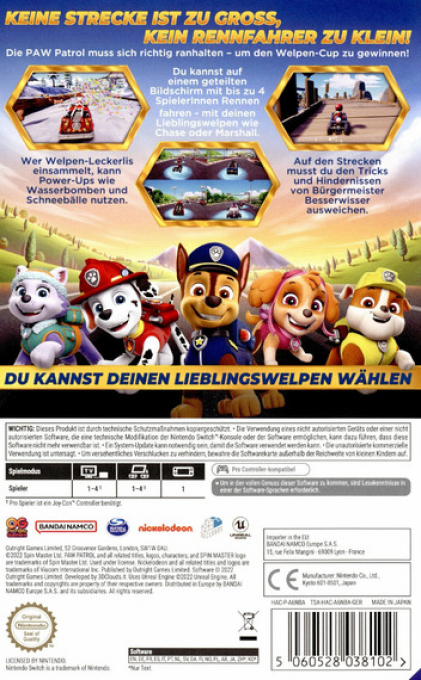 La Pat'Patrouille: Grand Prix - Dos