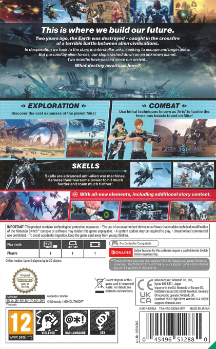 Xenoblade Chronicles X : Definitive Edition - Dos