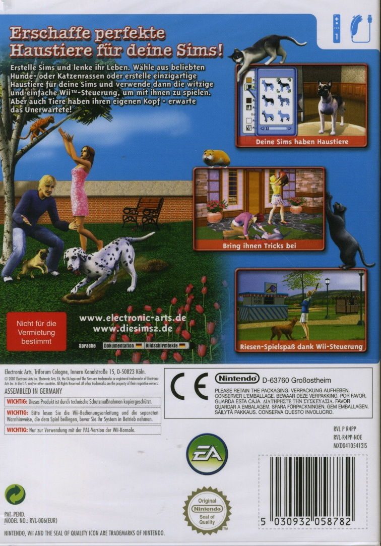 Les Sims 2 : Animaux & Cie - Dos