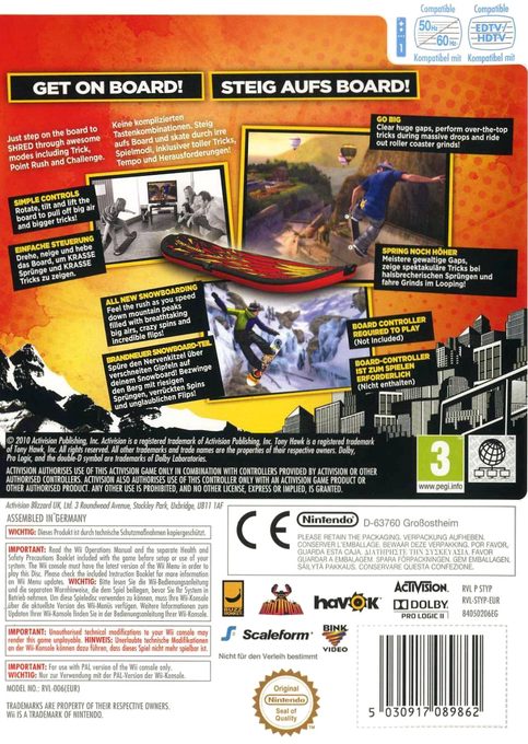 Tony Hawk Shred - Dos
