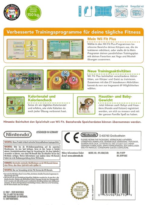 Wii Fit Plus dos