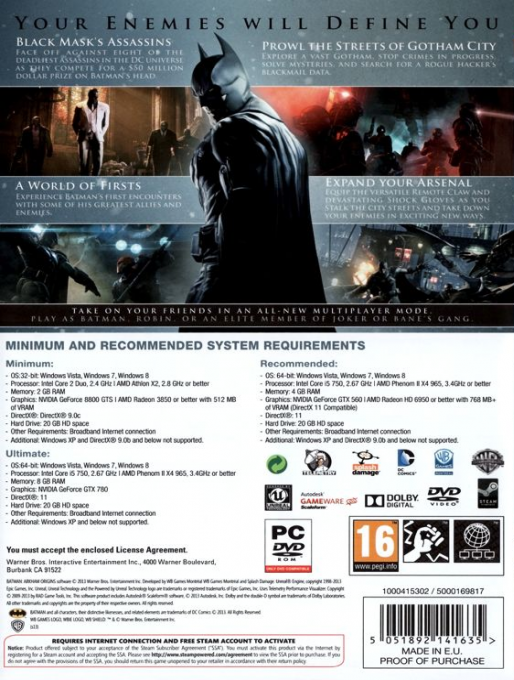 Batman: Arkham Origins - Dos