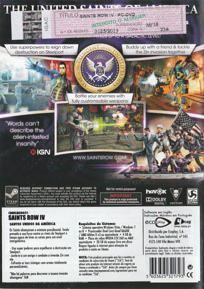 Saints Row IV dos