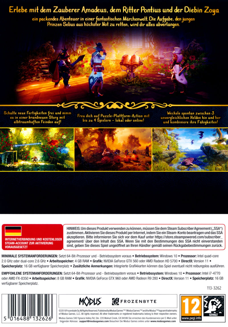 Trine 4: The Nightmare Prince - Dos