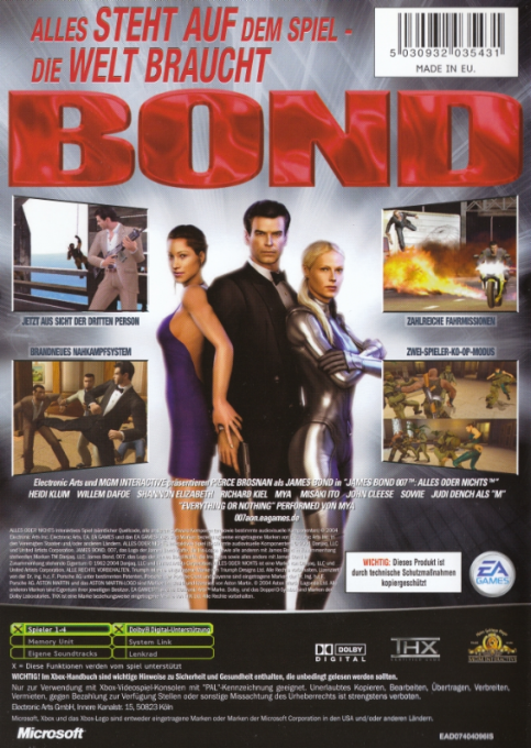 007 : Quitte Ou Double - Dos