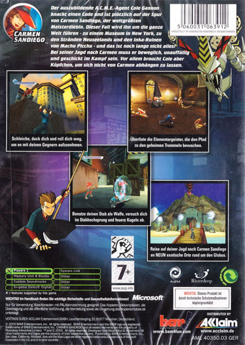 Carmen Sandiego : Le Secret Des Tam-Tams Volés - Dos