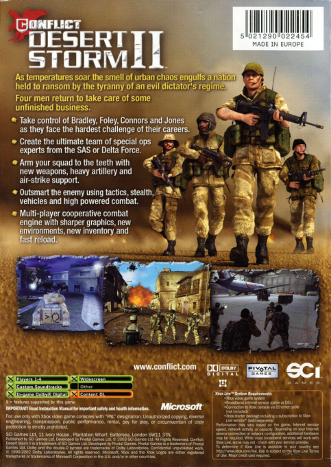 Conflict : Desert Storm II : Back To Baghdad - Dos