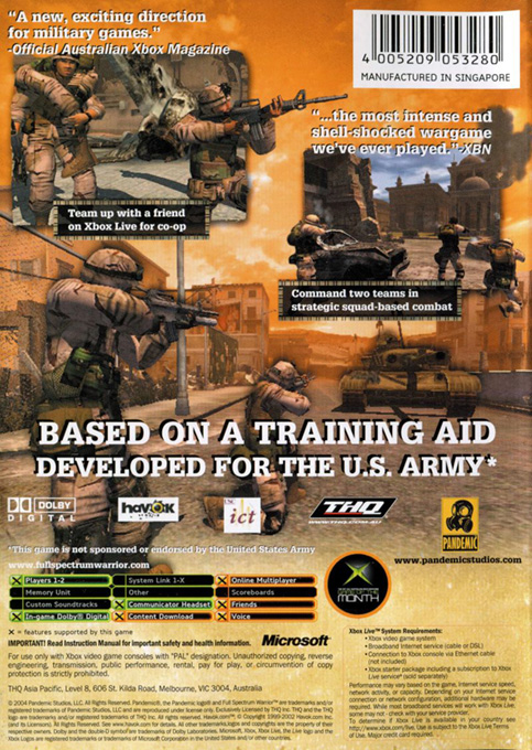 Full Spectrum Warrior - Dos