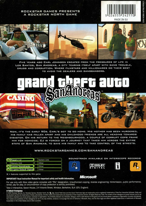 Grand Theft Auto : San Andreas - Dos